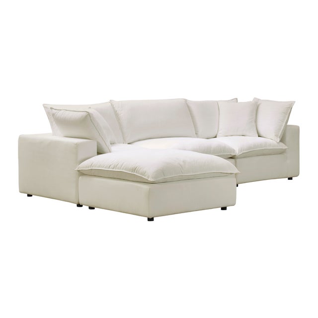 Cali Natural Performance Fabric Modular 4 Piece Sectional For Sale - Image 4 of 8