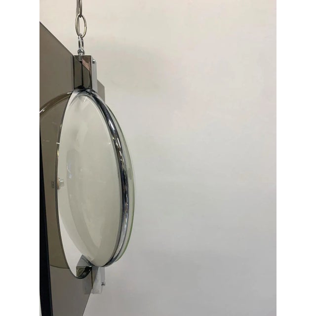 Vintage Art Fountain Chandelier with Hand Mown Glass Pendant, Italy, 1970s For Sale - Image 3 of 6