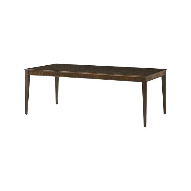 With a reeded apron set upon sleek tapered legs. Includes two leaf inserts and two additional legs for a more luxurious...