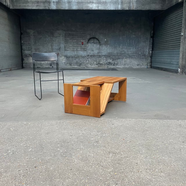 Coffee Table in Elm from Maison Regain, 1980s For Sale - Image 3 of 8