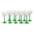 Vintage Alsace Wine Glasses with Green Stems from Luminarc, 1970s, Set of 10 For Sale - Image 9 of 18