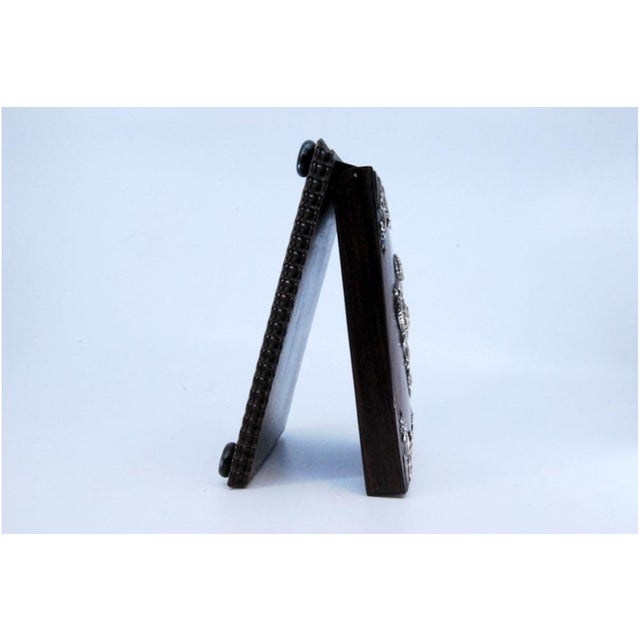 Block Holder in Rosewood with Silver Applications of the Portuguese Coat of Arms For Sale - Image 3 of 11