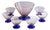 Italian Art Deco Dessert Bowls / Coupes from Empoli, 1940s, Set of 7 For Sale