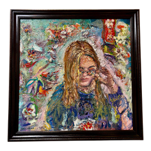 The Girl With Kaleidoscope Eyes, Oil Painting, Gallery Art, Framed