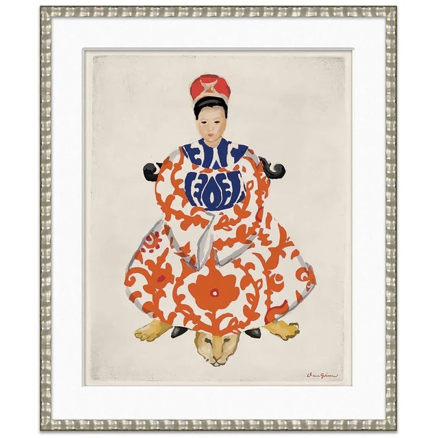 Illustration Silk Scroll, Man & Woman by Dana Gibson, Framed Art Prints - Set of 2 For Sale - Image 3 of 4