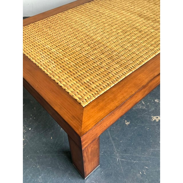 Ralph Lauren Vintage Woven Rattan “Modern Barn” Coffee Table After Ralph Lauren For Sale - Image 4 of 12