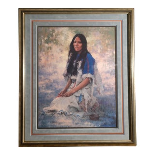 1980s Howard Terpning – "Woman of the Sioux" – Signed & Numbered Limited Edition Print (830/1000), Framed For Sale