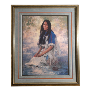 Howard Terpning "Woman of the Sioux" Signed Limited Edition Print - Western Portrait
