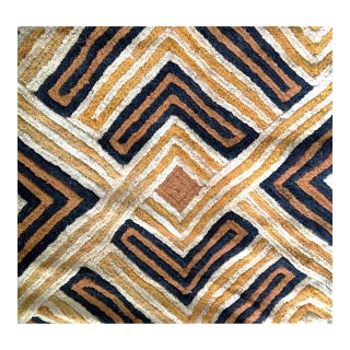 African Kuba Kasai Velvet Raffia Textile Zaire 25 "By 22.25" For Sale