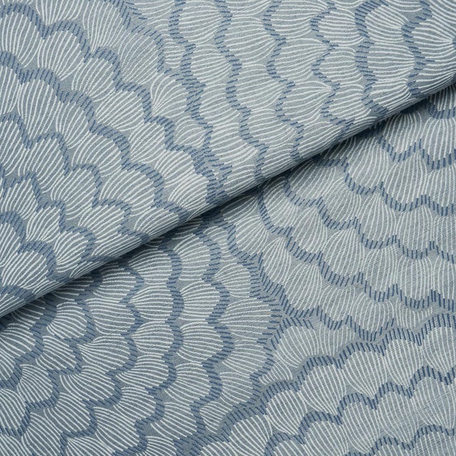 Schumacher Schumacher X Celerie Kemble Feather Bloom Sisal Wallcovering In Cornflower For Sale - Image 4 of 5