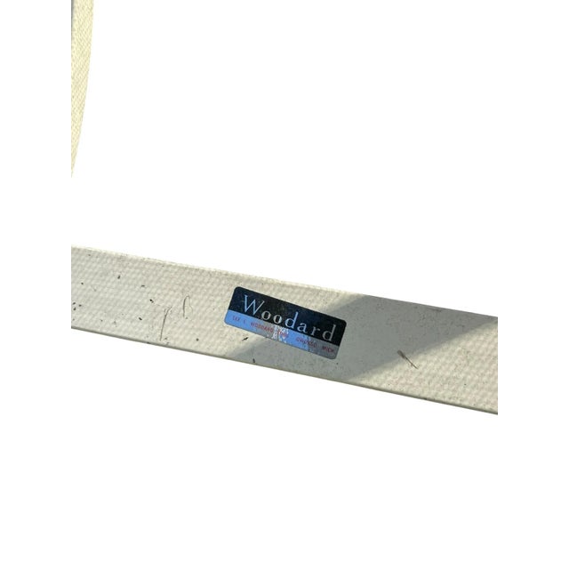 White Vintage Metal Woodard Two Seater Bench For Sale - Image 8 of 9