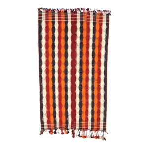 Late 20th Century Vintage Persian Striped Kilim Rug, 04'10 X 08'04