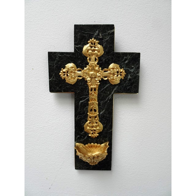 Antique Art Nouveau Bronze Cross Crucifix, 1890s For Sale - Image 4 of 10