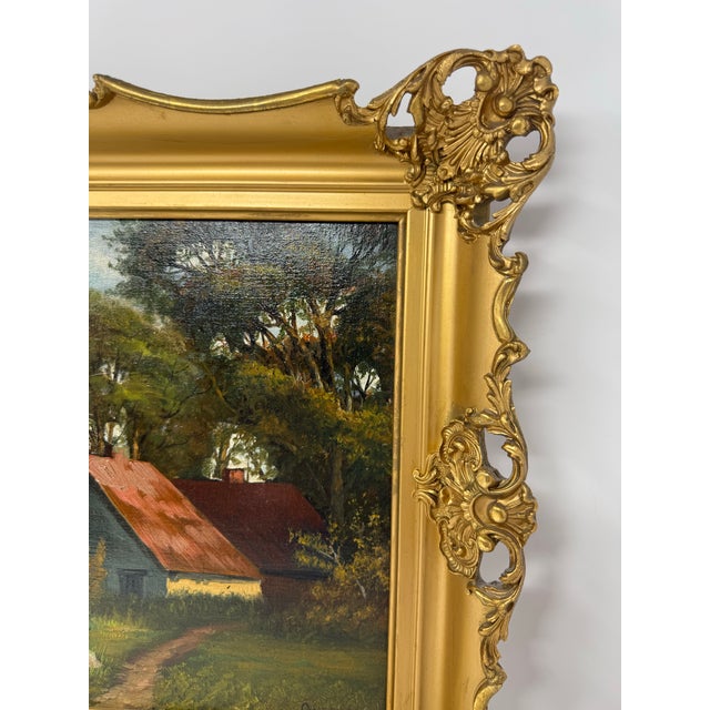 Bring timeless European charm to your interiors with this beautifully executed original signed oil painting depicting a...