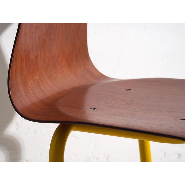 Vintage Yellow Dining Room Chairs, 1950, Set of 4 For Sale - Image 10 of 12