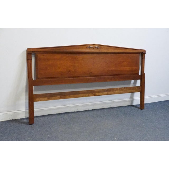 Davis Cabinet Company Davis Cabinet Co. Italian Neoclassical Style King Size Adriano Cherry Headboard in 513 Finish For Sale - Image 4 of 8