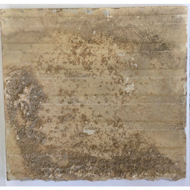 Early 20th century reclaimed Spanish tile in vibrant blue and white.