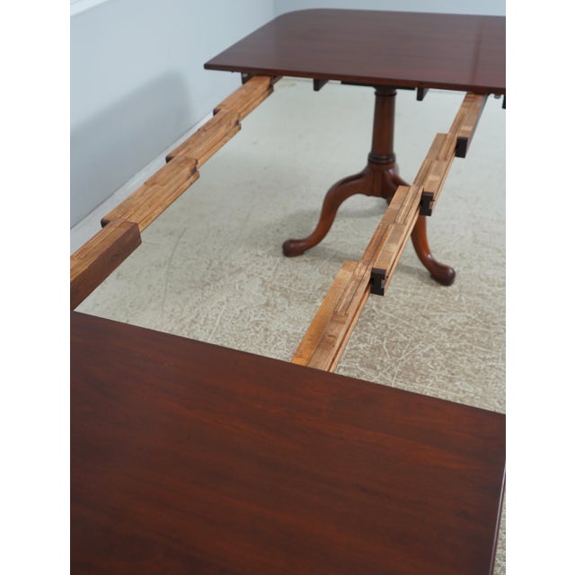 Brown Henkel Harris Cherry Double Pedestal Dining Table For Sale - Image 8 of 18