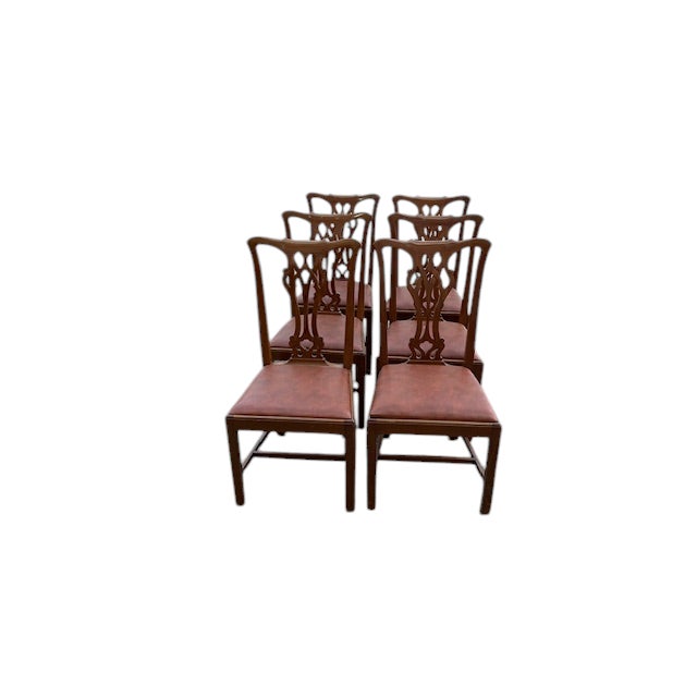 Early 20th Century Set of 6 Scottish Mahogany Chippendale Style Chairs For Sale - Image 4 of 9