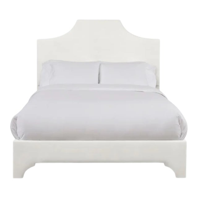 Kit Full/Double Bedframe, Ivory Velvet For Sale