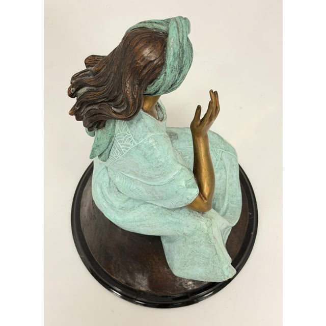 Bronze Victor Gutierrez Bronze "Mujer Sentada" Artist Proof Sculpture, 1989 For Sale - Image 8 of 18