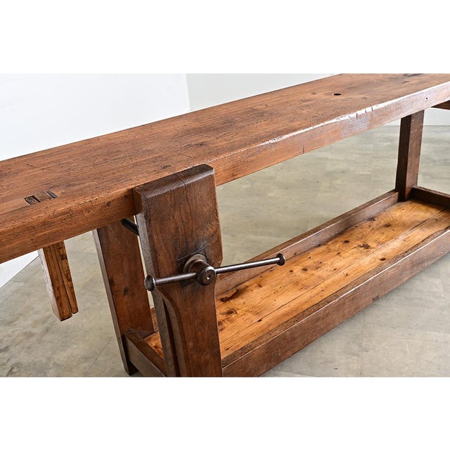 Wood French 19th Century Oak & Beech Artisan's Workbench For Sale - Image 7 of 10