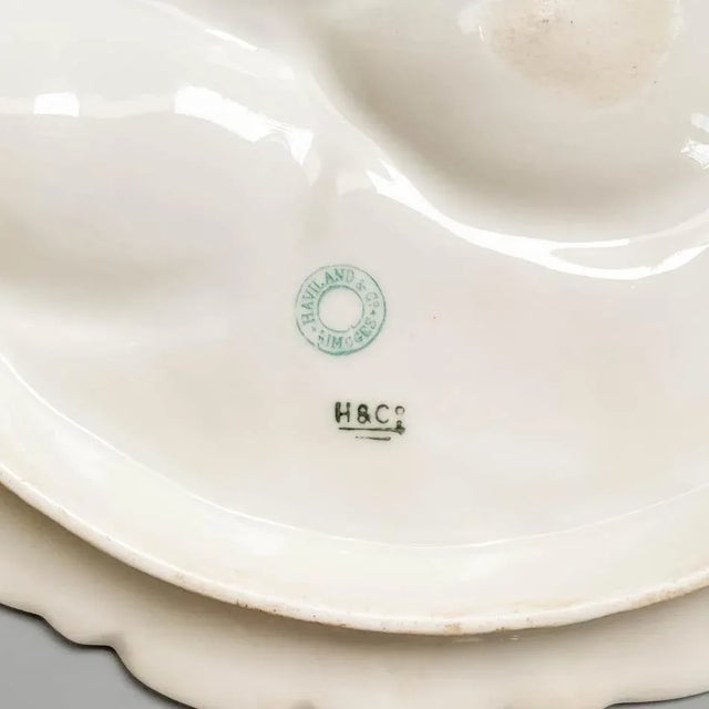 Victorian 19th Century Haviland Limoges Turkey Oyster Plate For Sale - Image 3 of 5