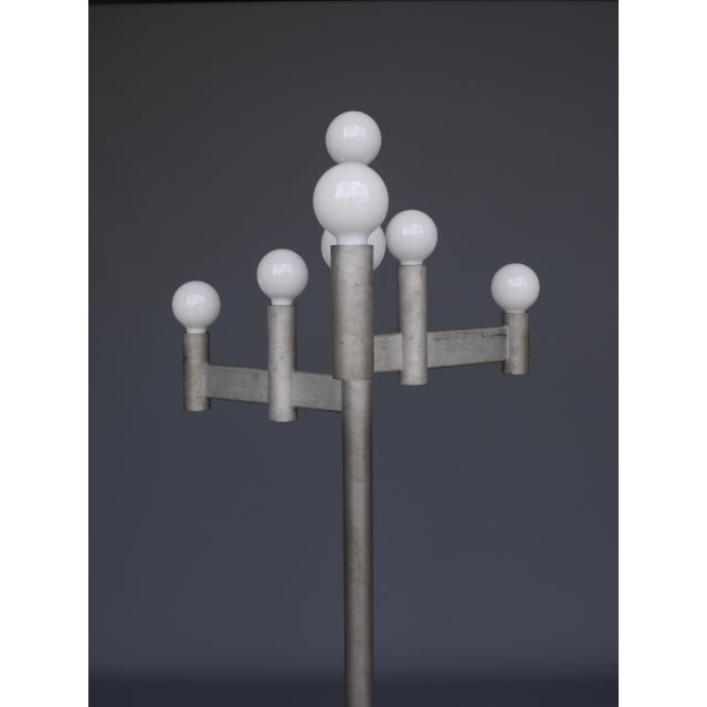 Gray Brutalist Floor Lamp, 1970s For Sale - Image 8 of 18