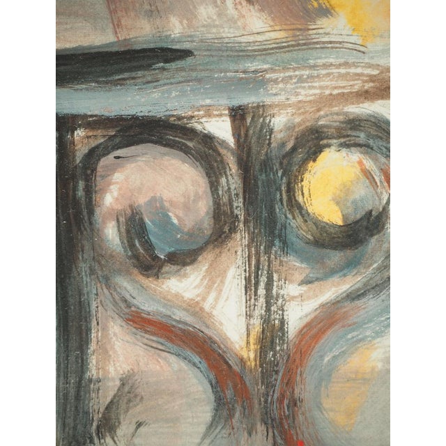 Roger Crusat, Young Girl at the Window, Gouache on Paper For Sale - Image 6 of 7