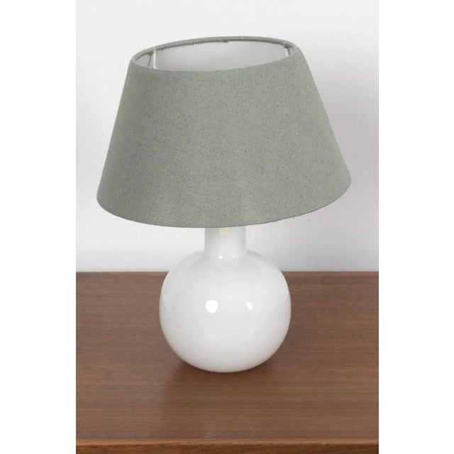 White Vintage Table Lamp by Holmegaard For Sale - Image 8 of 8
