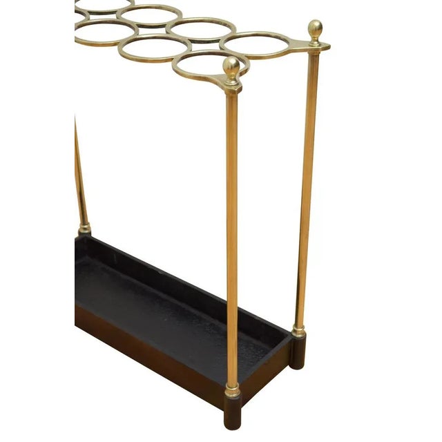 English Victorian Brass Umbrella Stand, 1890s For Sale - Image 4 of 8