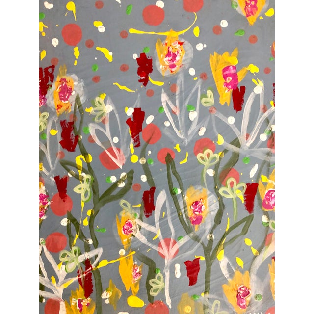 Cornflower Blue “Spring Sky” Contemporary Abstract Painting by Cassandra Auker For Sale - Image 8 of 11