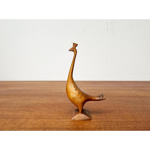 Vintage Wooden Peacock Figurine For Sale - Image 16 of 18