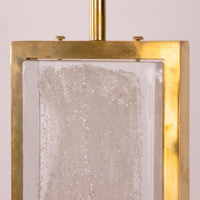 Gold Italian Collectable Handmade Artistic Table Lamp in Murano Glass & Brass, Italy For Sale - Image 8 of 11