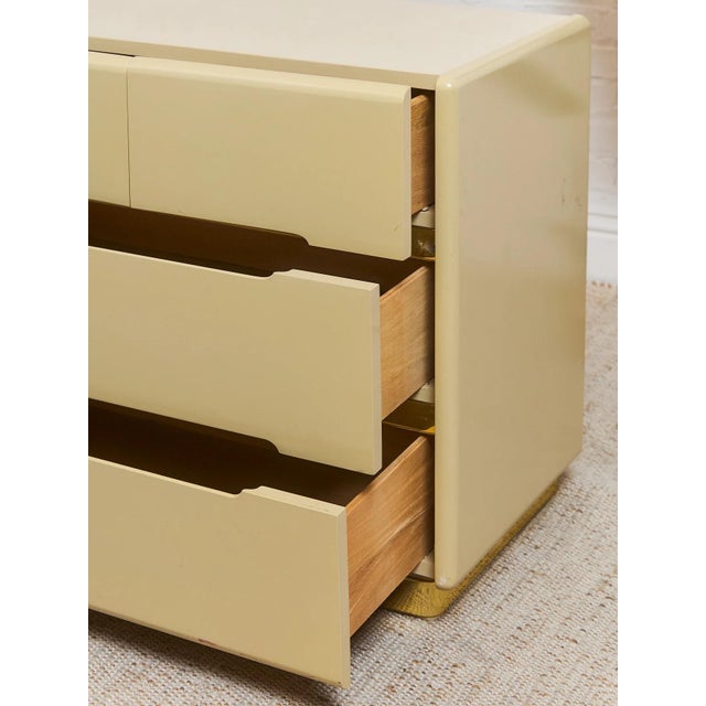 Mid 20th Century Mid 20th Century Lane Post Modern Dresser Brass Plinth Base For Sale - Image 5 of 12