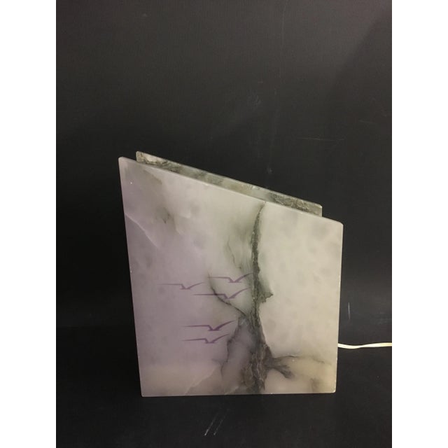 Gray Volterra Alabaster Table Lamp, 1960s For Sale - Image 8 of 8