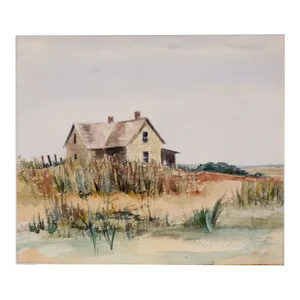 Farmhouse by the Sea - Original Watercolor on Paper