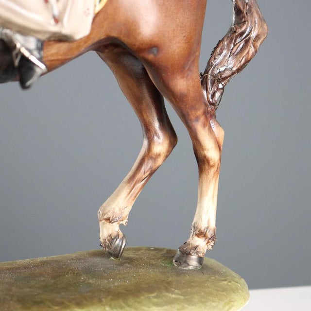 Young Woman on Horseback in Ceramic by Zani for Capodimonte For Sale - Image 6 of 9