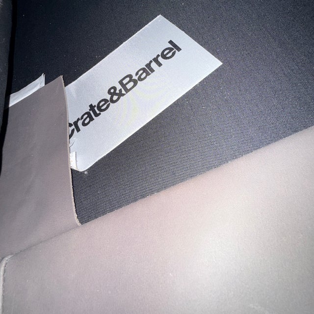 2020s Pair of Crate & Barrel Oceanside 89” Leather Sofas For Sale - Image 5 of 16