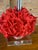Pair of Red Faux Coral Table Lamps on Clear Acrylic Bases For Sale - Image 11 of 12