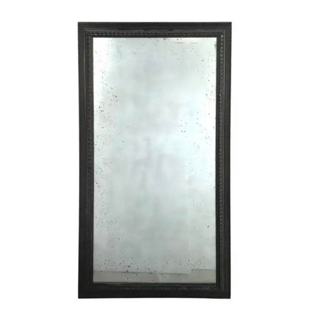 Black Monumental Dutch Baroque Mirror With Ebonized Ripple Carved Wood Frame For Sale - Image 8 of 8