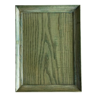 Vintage Green Maple Tray With Lacquer Finish For Sale