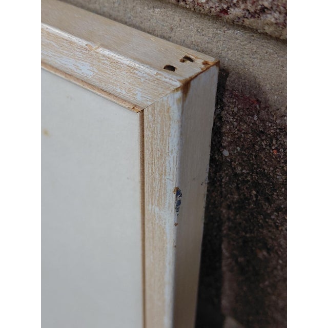 Framed Signed J. Akston "Emerging Face, 1960" Mixed Media on Paper For Sale - Image 11 of 11