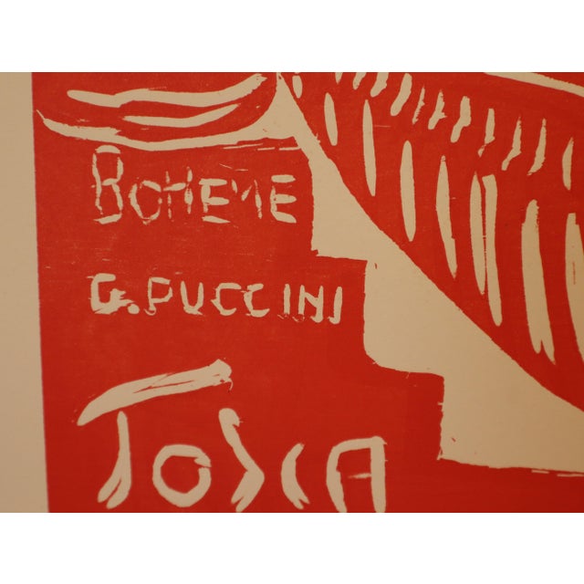 Bellora, Puccini's Tosca Bohème, 1970s, Lithograph, Framed For Sale - Image 7 of 17