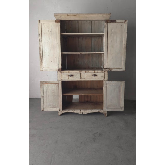 Antique European Wabi Sabi Pantry Cabinet For Sale - Image 4 of 10