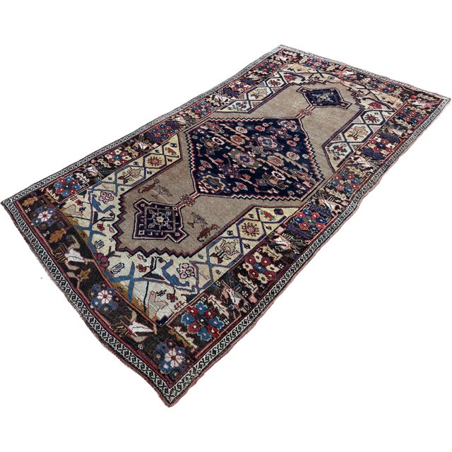 A fabulous antique Bidjar rug, hand woven circa 1900, possibly a little earlier. The design features a large hexagonal...