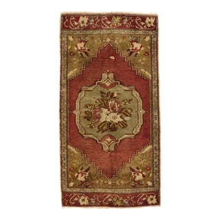 Vintage Turkish Yastik Rug - 01'08 X 03'01 For Sale