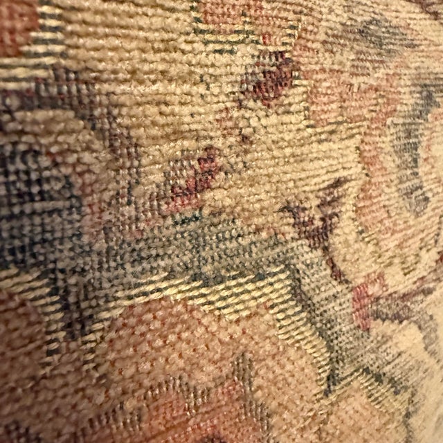 Vintage Persian-Style Jacquard Tapestry Pillow With Fringe For Sale In Raleigh - Image 6 of 8
