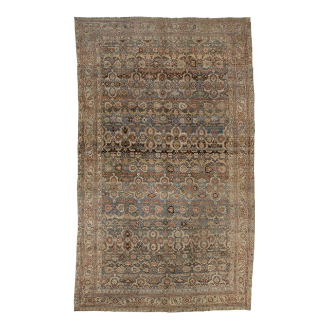 One of the Kind 19th Century Antique Bidjar Rug With All-Over Herati Pattern For Sale
