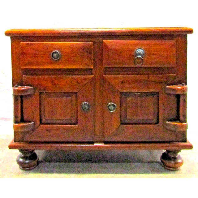 Late 19th Century Matched Pair of Antique Dutch Colonial 19th Century Teak Nightstand/End Tables For Sale - Image 5 of 16